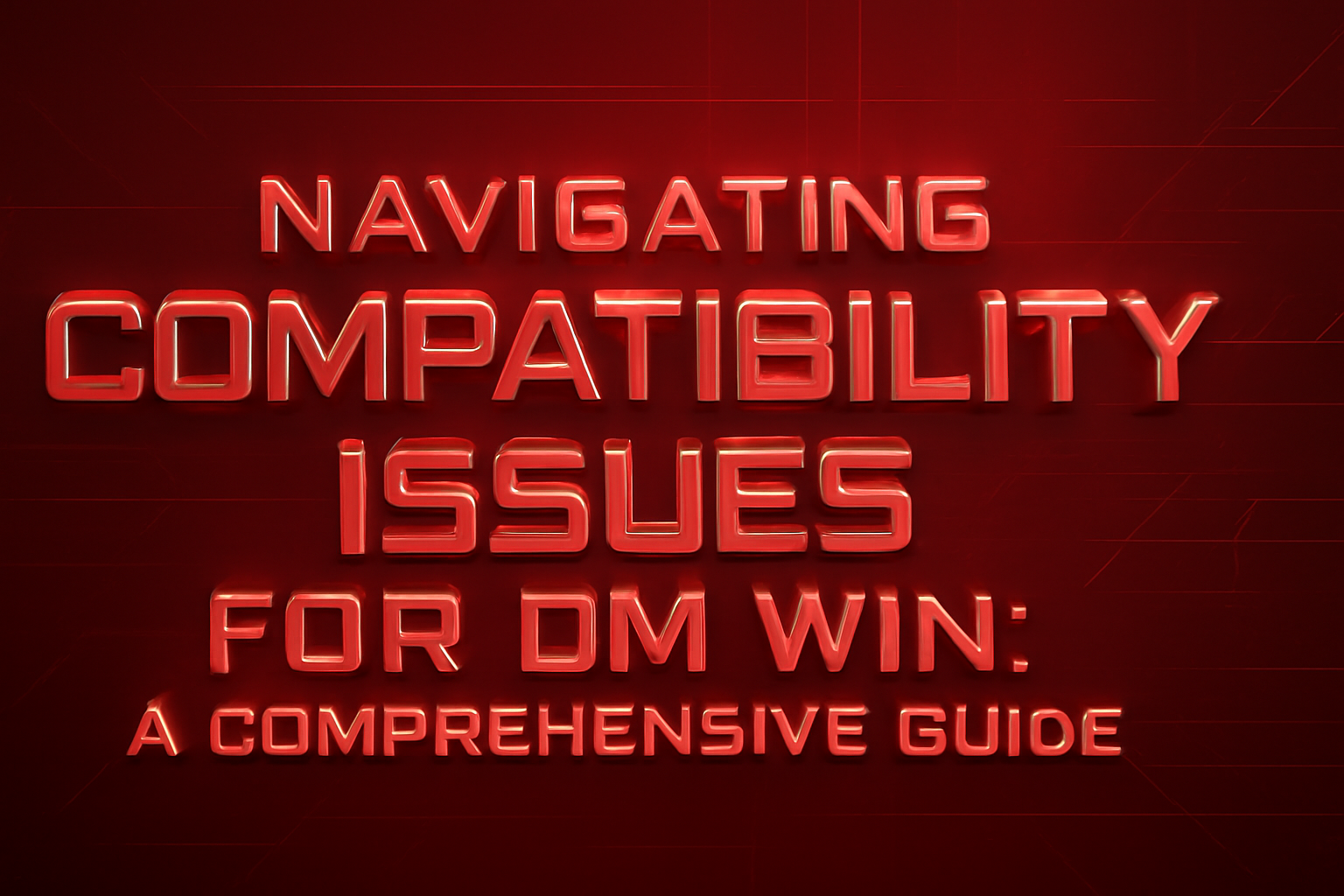 An informative scene illustrating the issues and fixes related to Dm Win.