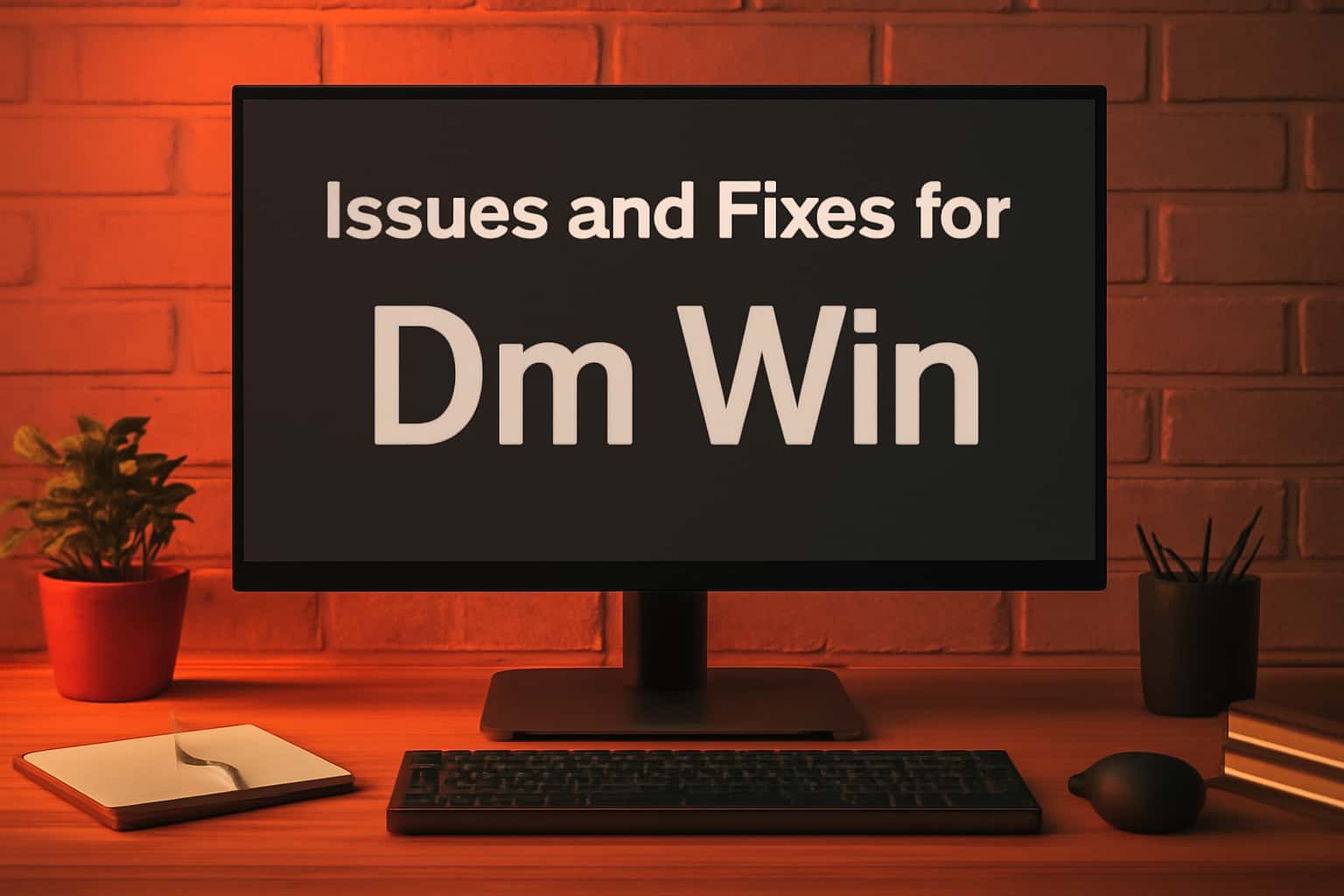 An informative scene illustrating the issues and fixes related to Dm Win.