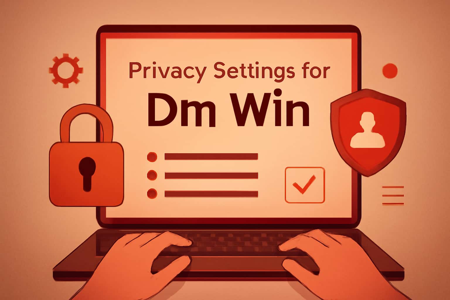 Visual depiction of Privacy Settings in Dm Win, showcasing data control and security features.