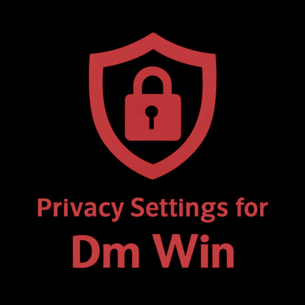 Icon representing Privacy Settings for Dm Win, emphasizing user data control.