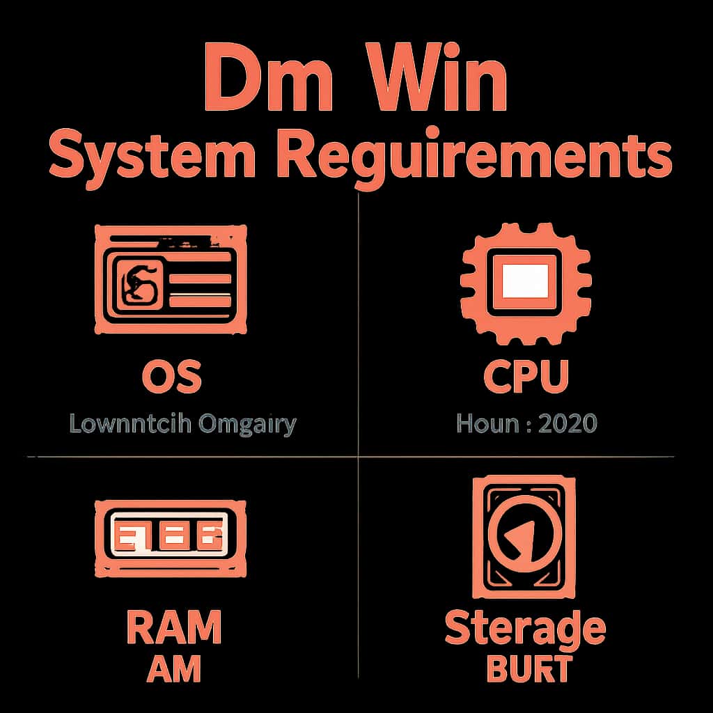 Diagram illustrating Dm Win System Requirements.