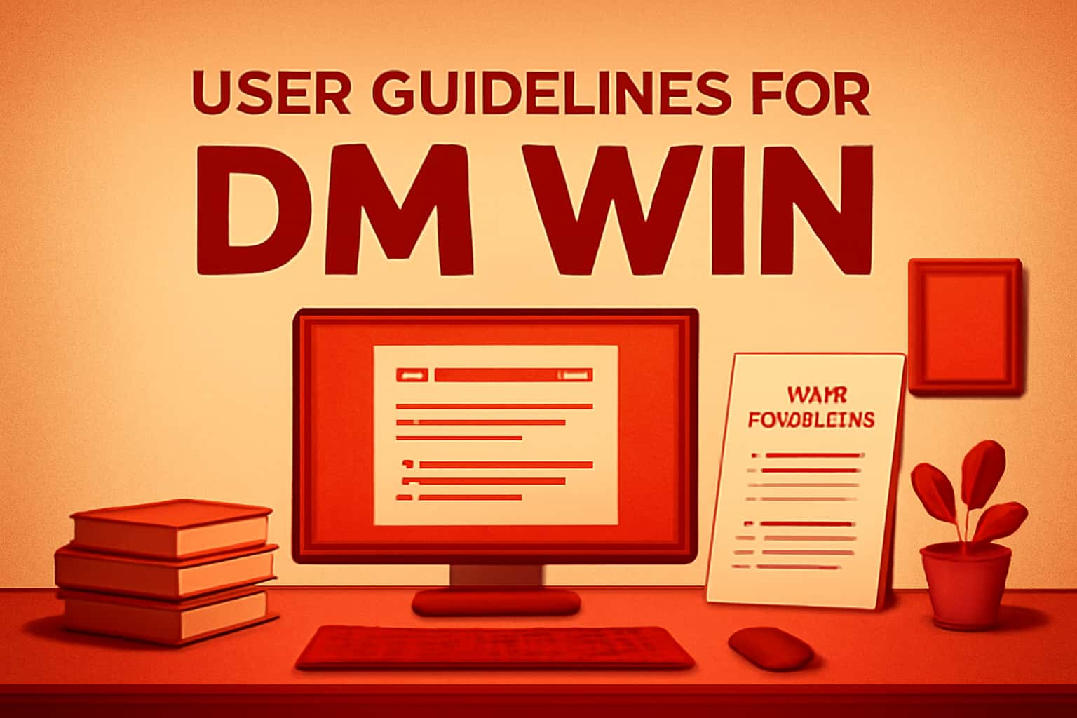 A clean representation of User Guidelines for Dm Win featuring the title prominently.