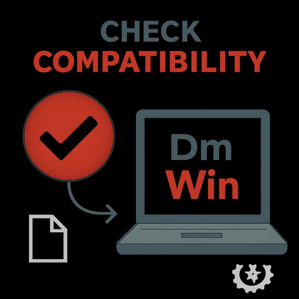 Diagram explaining Dm Win compatibility requirements.