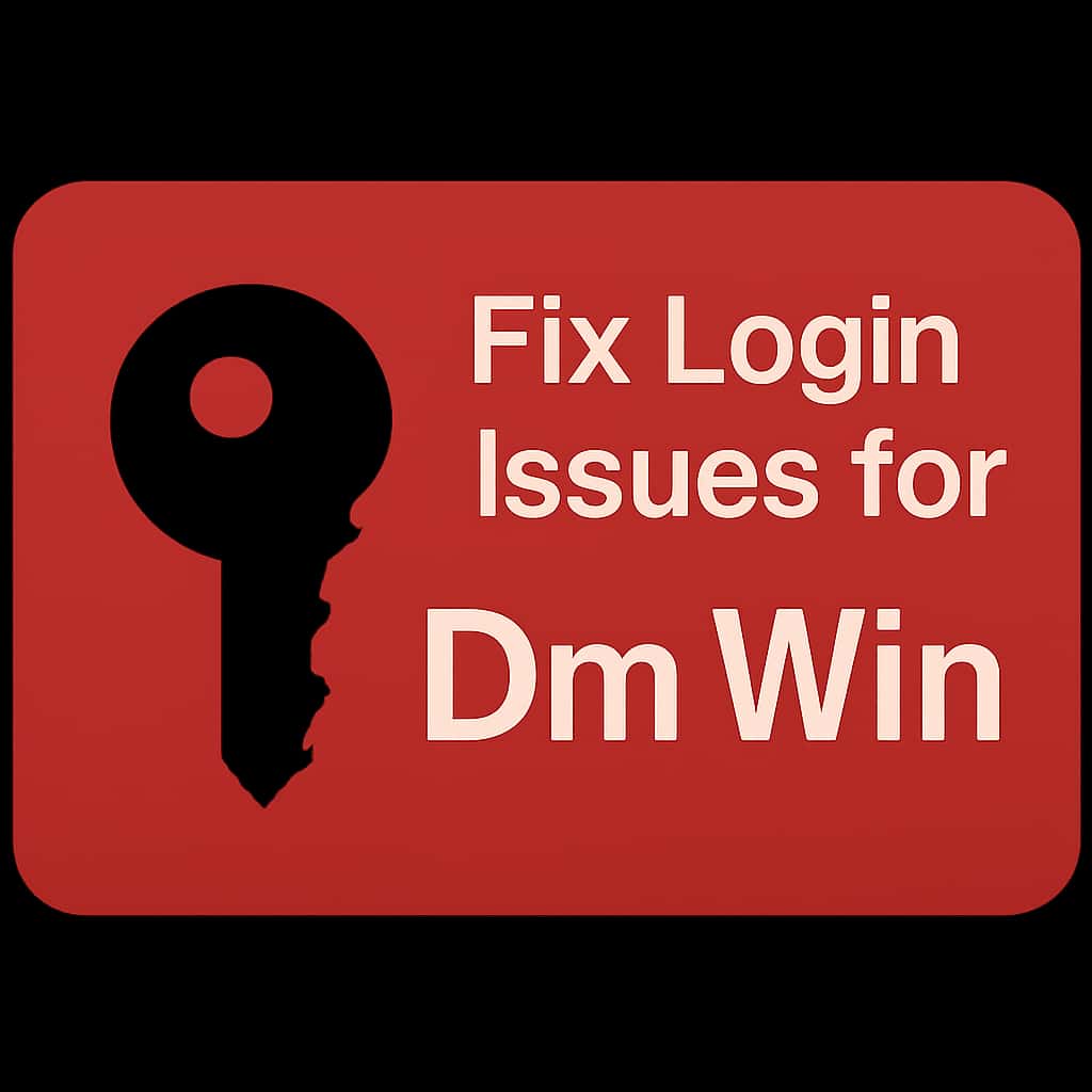 Icon representing troubleshooting login issues for Dm Win.