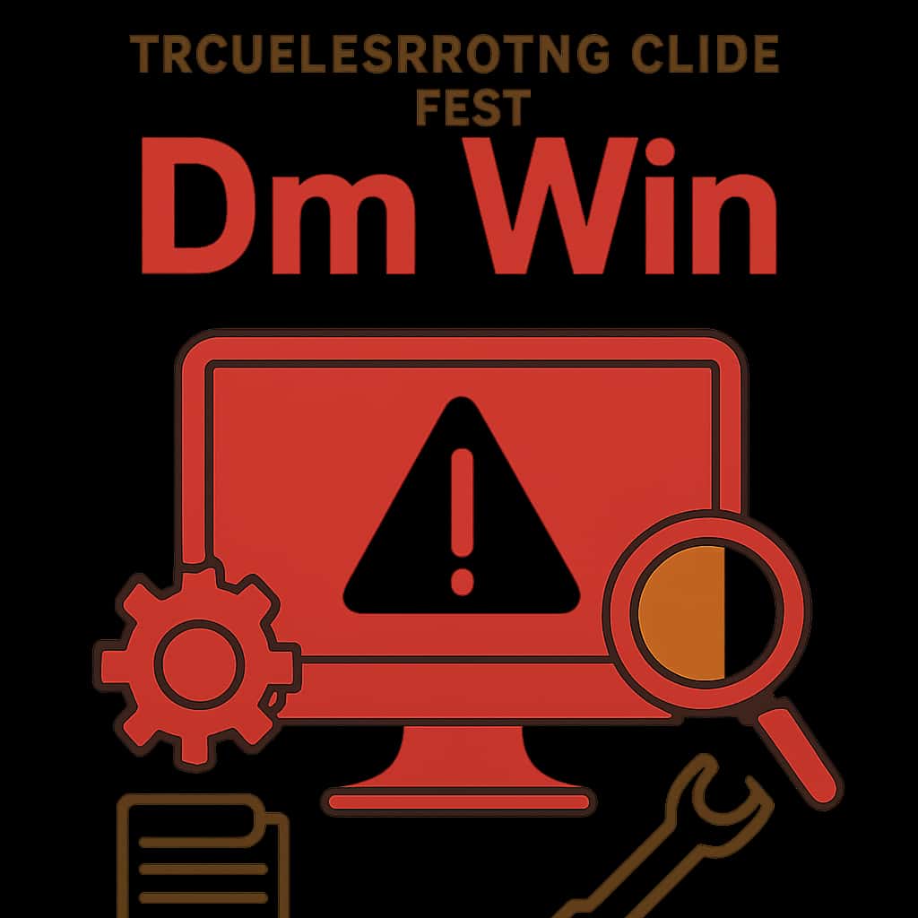 An educational diagram on troubleshooting issues for Dm Win.