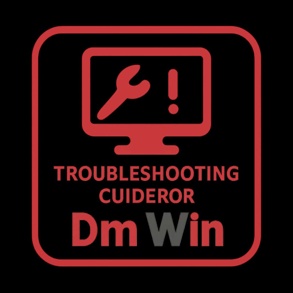 An icon symbolizing the Troubleshooting Guide for Dm Win.