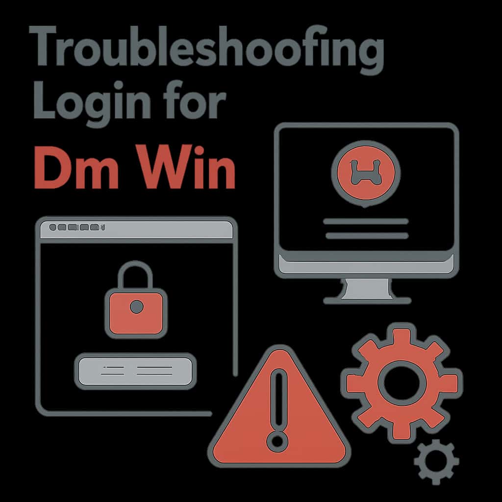 Diagram illustrating common login issues for Dm Win.