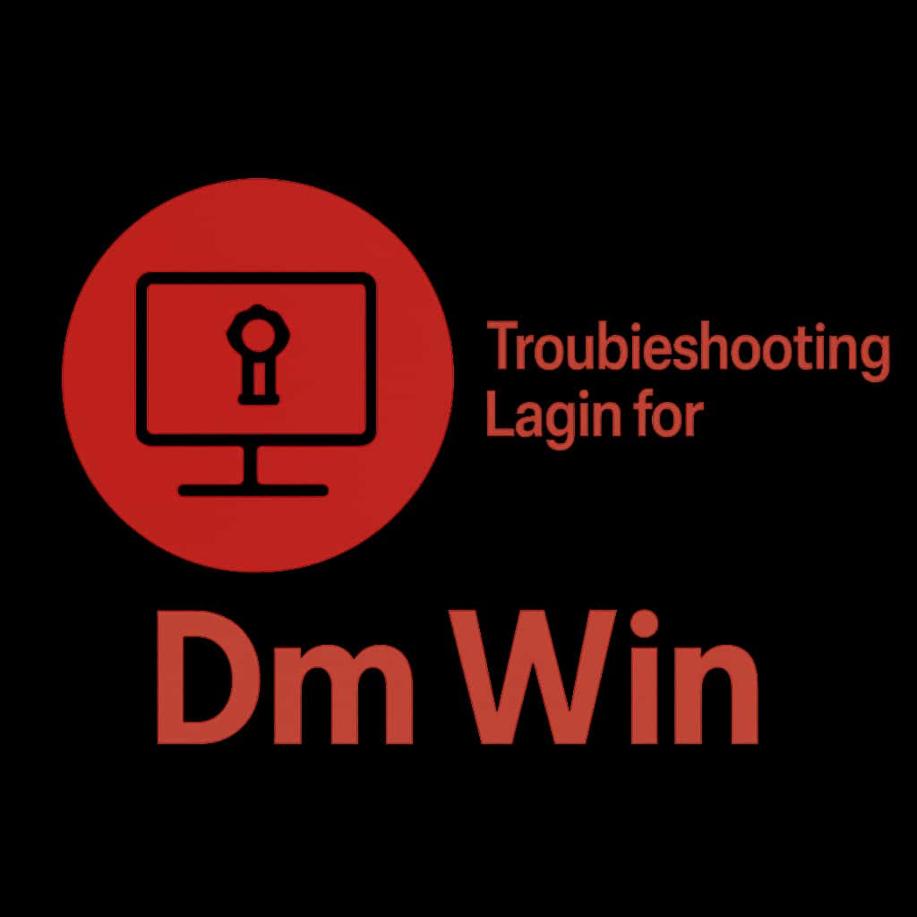 Icon representing Dm Win login troubleshooting guide.